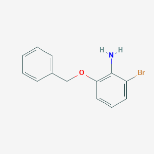 molecular formula C13H12BrNO B13275912 2-(Benzyloxy)-6-bromoaniline 