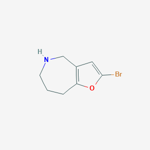 molecular formula C8H10BrNO B13275965 2-Bromo-4H,5H,6H,7H,8H-furo[3,2-c]azepine 