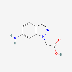 molecular formula C9H9N3O2 B13276000 2-(6-amino-1H-indazol-1-yl)acetic acid 