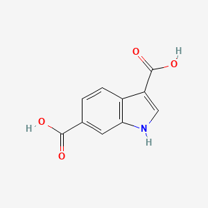 molecular formula C10H7NO4 B13276016 1H-indole-3,6-dicarboxylic acid 