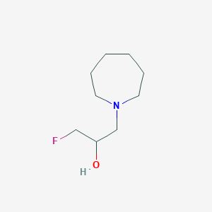 molecular formula C9H18FNO B13276040 1-(Azepan-1-yl)-3-fluoropropan-2-ol 