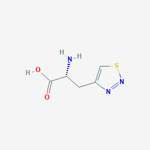 molecular formula C5H7N3O2S B13276060 (2R)-2-Amino-3-(1,2,3-thiadiazol-4-yl)propanoic acid 