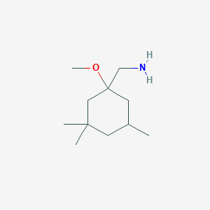 molecular formula C11H23NO B13276067 (1-Methoxy-3,3,5-trimethylcyclohexyl)methanamine 