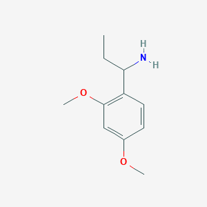 molecular formula C11H17NO2 B13276083 1-(2,4-Dimethoxyphenyl)propylamine 