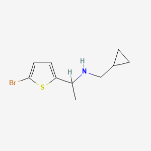 molecular formula C10H14BrNS B13276093 [1-(5-Bromothiophen-2-yl)ethyl](cyclopropylmethyl)amine 