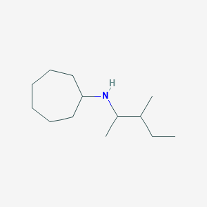 molecular formula C13H27N B13276094 N-(3-methylpentan-2-yl)cycloheptanamine 