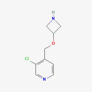 molecular formula C9H11ClN2O B13276121 4-[(Azetidin-3-yloxy)methyl]-3-chloropyridine 