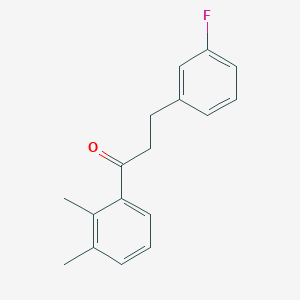 B1327613 2',3'-Dimethyl-3-(3-fluorophenyl)propiophenone CAS No. 898789-20-3