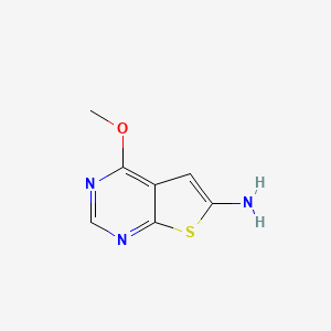 molecular formula C7H7N3OS B13276208 4-Methoxythieno[2,3-d]pyrimidin-6-amine 