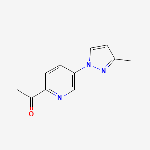 1-[5-(3-Methyl-1H-pyrazol-1-yl)pyridin-2-yl]ethan-1-one