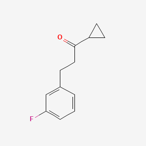 molecular formula C12H13FO B1327636 环丙基 2-(3-氟苯基)乙基酮 CAS No. 898767-77-6