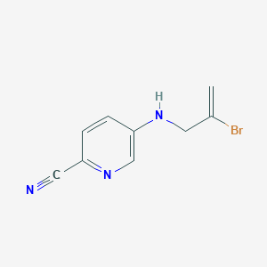 molecular formula C9H8BrN3 B13276375 5-[(2-Bromoprop-2-en-1-yl)amino]pyridine-2-carbonitrile 