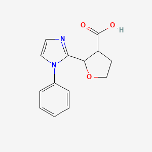 2-(1-Phenyl-1H-imidazol-2-yl)oxolane-3-carboxylic acid