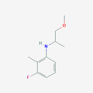 molecular formula C11H16FNO B13276390 3-fluoro-N-(1-methoxypropan-2-yl)-2-methylaniline 