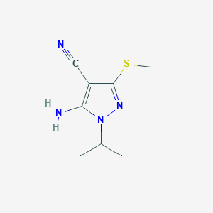 5-Amino-3-(methylsulfanyl)-1-(propan-2-YL)-1H-pyrazole-4-carbonitrile