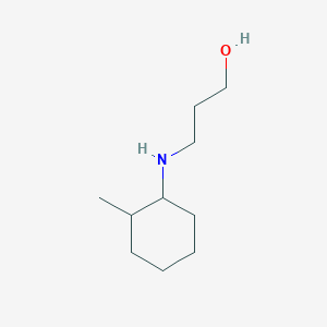 molecular formula C10H21NO B13276507 3-[(2-Methylcyclohexyl)amino]propan-1-ol 