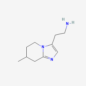 molecular formula C10H17N3 B13276530 2-{7-methyl-5H,6H,7H,8H-imidazo[1,2-a]pyridin-3-yl}ethan-1-amine 