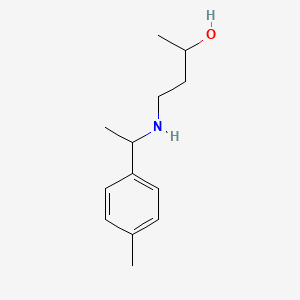 molecular formula C13H21NO B13276532 4-{[1-(4-Methylphenyl)ethyl]amino}butan-2-ol 