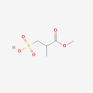 molecular formula C5H10O5S B13276565 Methyl2-methyl-3-sulfopropanoate 