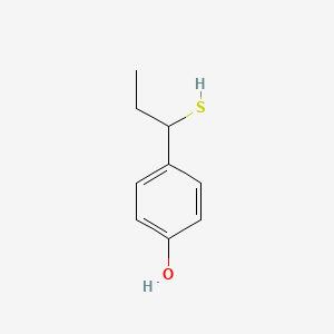 molecular formula C9H12OS B13276599 4-(1-Sulfanylpropyl)phenol 