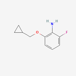 molecular formula C10H12FNO B13276603 2-(Cyclopropylmethoxy)-6-fluoroaniline 