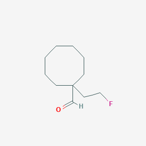 molecular formula C11H19FO B13276611 1-(2-Fluoroethyl)cyclooctane-1-carbaldehyde 