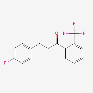 B1327662 3-(4-Fluorophenyl)-2'-trifluoromethylpropiophenone CAS No. 898768-56-4