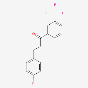 B1327663 3-(4-Fluorophenyl)-3'-trifluoromethylpropiophenone CAS No. 898768-58-6