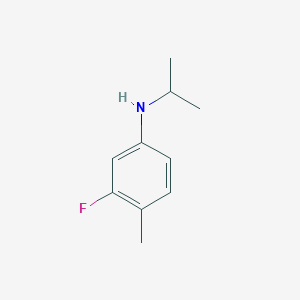 molecular formula C10H14FN B13276649 3-fluoro-4-methyl-N-(propan-2-yl)aniline 