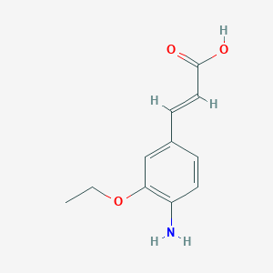 molecular formula C11H13NO3 B13276670 3-(4-Amino-3-ethoxyphenyl)prop-2-enoic acid 