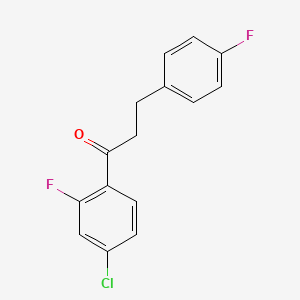 B1327668 4'-Chloro-2'-fluoro-3-(4-fluorophenyl)propiophenone CAS No. 898768-66-6