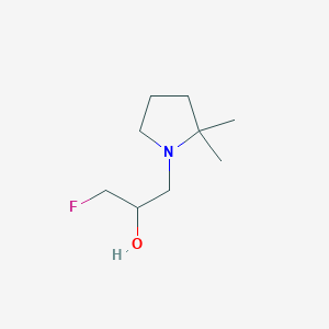 1-(2,2-Dimethylpyrrolidin-1-yl)-3-fluoropropan-2-ol