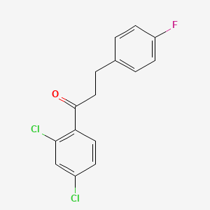 B1327670 2',4'-Dichloro-3-(4-fluorophenyl)propiophenone CAS No. 898768-70-2