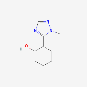 molecular formula C9H15N3O B13276731 2-(1-Methyl-1H-1,2,4-triazol-5-yl)cyclohexan-1-ol 