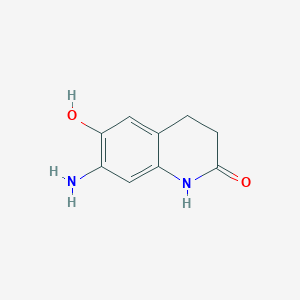 molecular formula C9H10N2O2 B13276736 7-Amino-6-hydroxy-1,2,3,4-tetrahydroquinolin-2-one 