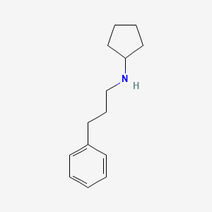 molecular formula C14H21N B13276758 N-(3-phenylpropyl)cyclopentanamine 