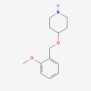 molecular formula C13H19NO2 B13276823 4-[(2-Methoxyphenyl)methoxy]piperidine 