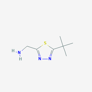 molecular formula C7H13N3S B13276876 (5-Tert-butyl-1,3,4-thiadiazol-2-yl)methanamine 