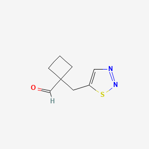 1-(1,2,3-Thiadiazol-5-ylmethyl)cyclobutane-1-carbaldehyde