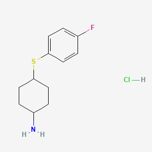 4-[(4-Fluorophenyl)sulfanyl]cyclohexan-1-amine hydrochloride