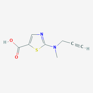 molecular formula C8H8N2O2S B13276924 2-[Methyl(prop-2-yn-1-yl)amino]-1,3-thiazole-5-carboxylic acid 