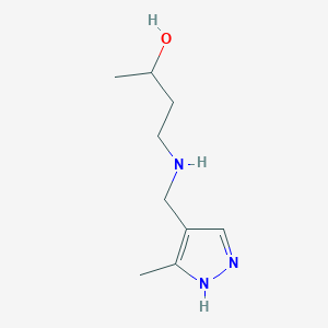 4-{[(3-methyl-1H-pyrazol-4-yl)methyl]amino}butan-2-ol