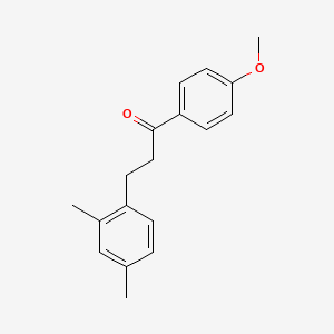 B1327693 3-(2,4-Dimethylphenyl)-4'-methoxypropiophenone CAS No. 898793-63-0