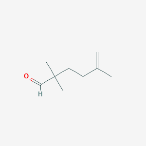 molecular formula C9H16O B13276932 2,2,5-Trimethylhex-5-enal CAS No. 81331-91-1