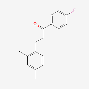 molecular formula C17H17FO B1327695 3-(2,4-二甲基苯基)-4'-氟丙酮 CAS No. 898793-99-2