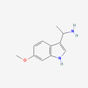 molecular formula C11H14N2O B13276950 1-(6-Methoxy-1H-indol-3-YL)ethan-1-amine 