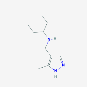 [(3-Methyl-1H-pyrazol-4-yl)methyl](pentan-3-yl)amine