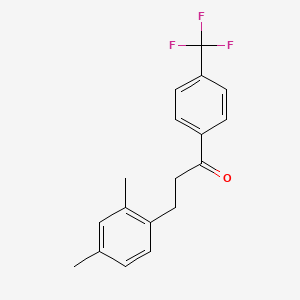 molecular formula C18H17F3O B1327700 3-(2,4-二甲基苯基)-4'-三氟甲基丙酮 CAS No. 898794-34-8