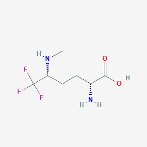 molecular formula C7H13F3N2O2 B13277012 (2R,5R)-2-Amino-6,6,6-trifluoro-5-(methylamino)hexanoic acid 