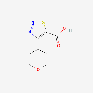 molecular formula C8H10N2O3S B13277025 4-(Oxan-4-yl)-1,2,3-thiadiazole-5-carboxylic acid 